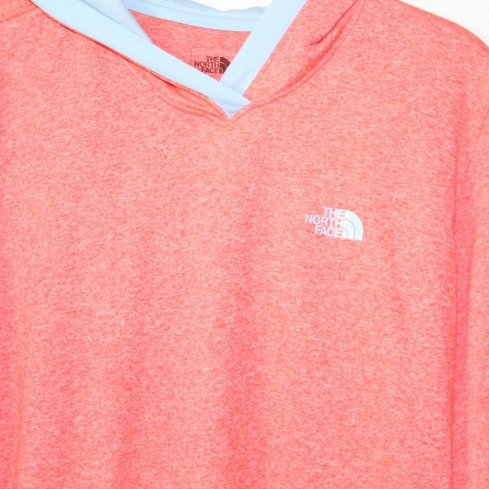 The North Face Reactor Hoodie Orange Blue Hooded Pullover Size Medium H12499 - Picture 3 of 11